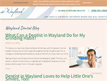 Tablet Screenshot of blog.waylanddental.com
